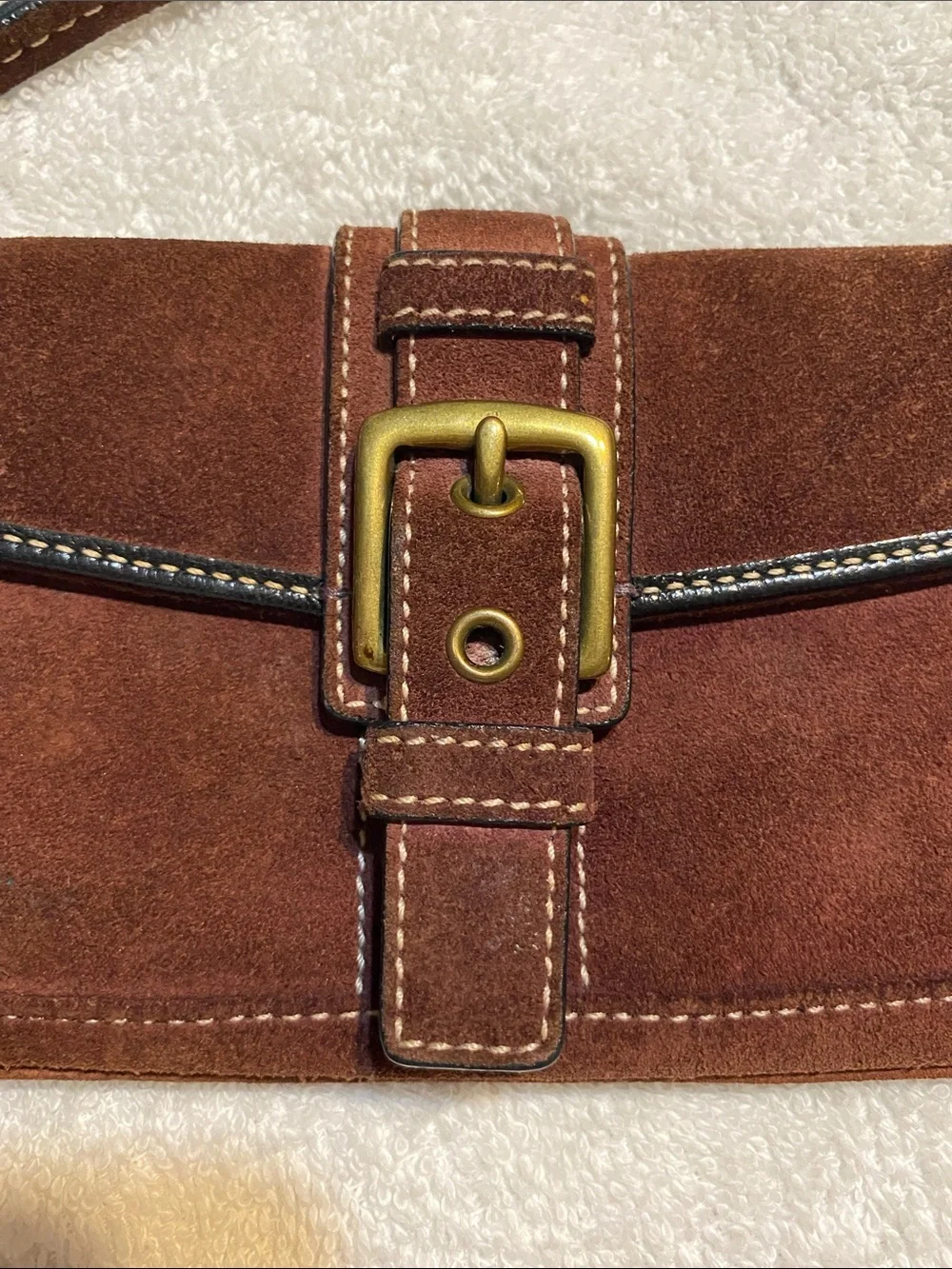 Coach Suede Wristlet Clutch